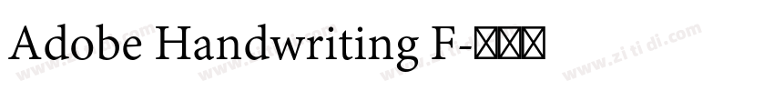 Adobe Handwriting F字体转换